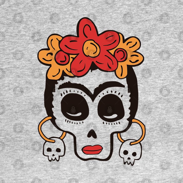 Day Of The Dead Head by CasualTeesOfFashion